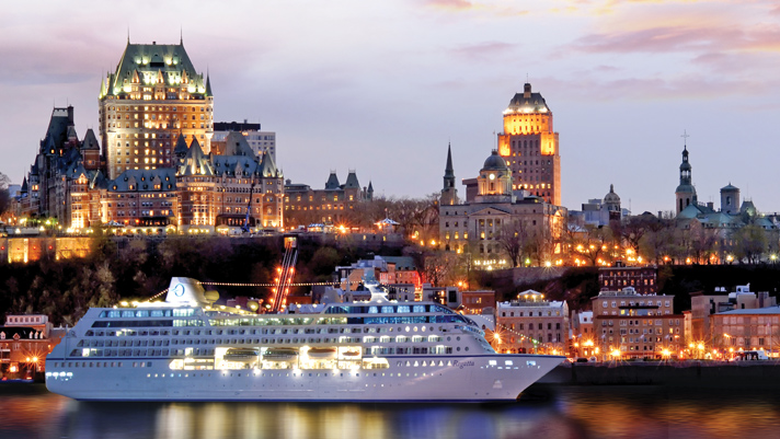 Beautiful Regatta docked in Quebec