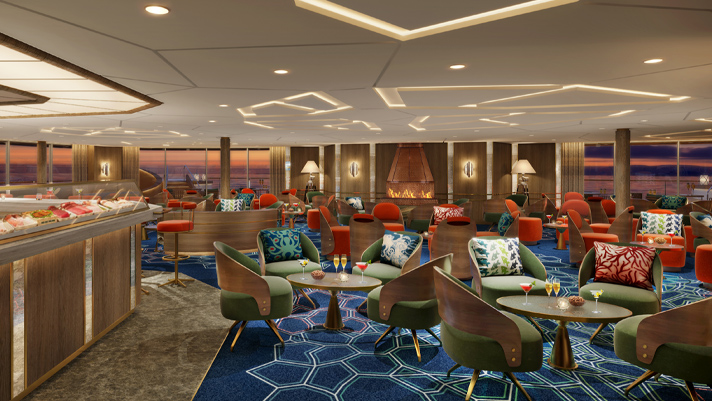 Enjoy a relaxing cocktail at The Club onboard Seabourn Venture