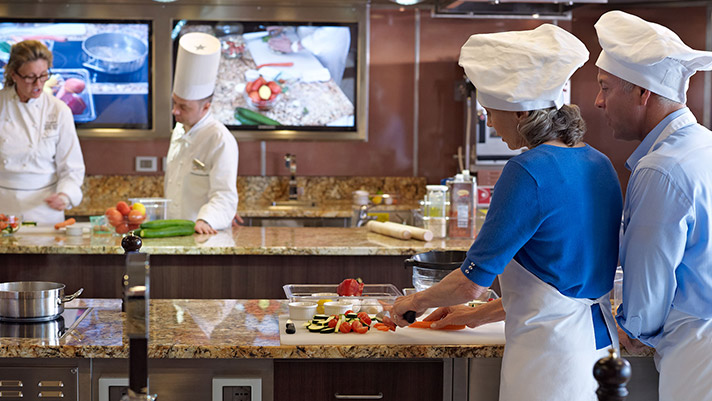 Test your culinary skills onboard an Oceania cruise. 