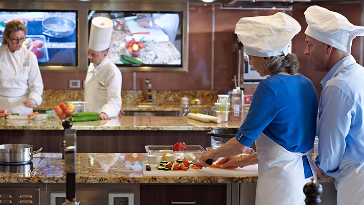 Test your culinary skills onboard an Oceania cruise.