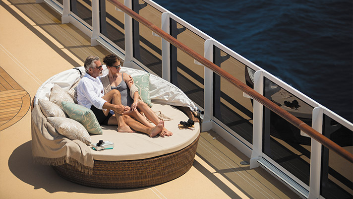Unwind on the luxurious pool decks.