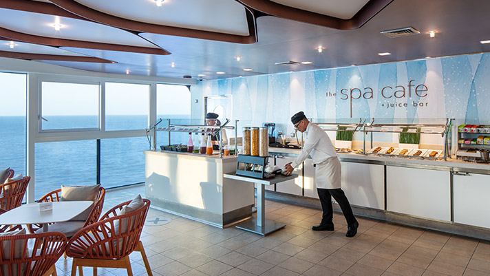 Pick up a healthy smoothie or snack at the Spa Cafe.