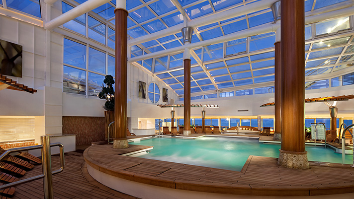 Rejuvenate after an exciting day of shore excursions at the Solarium Spa onboard Celebrity Infinity. 