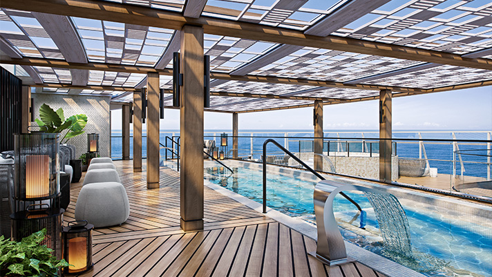 Spend your free onboard credit at the luxurious Aquamar Spa onboard Oceania Cruises' ships.