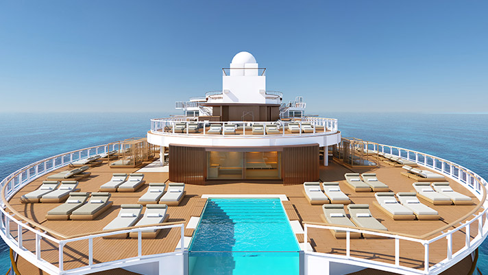 Relax at The Haven sundeck and enjoy a ship within a ship with personalized service. 