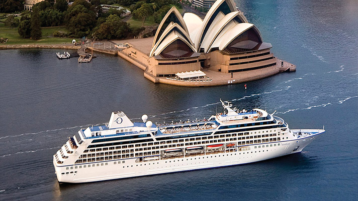 Oceania Cruises' Nautica in Sydney, Australia.