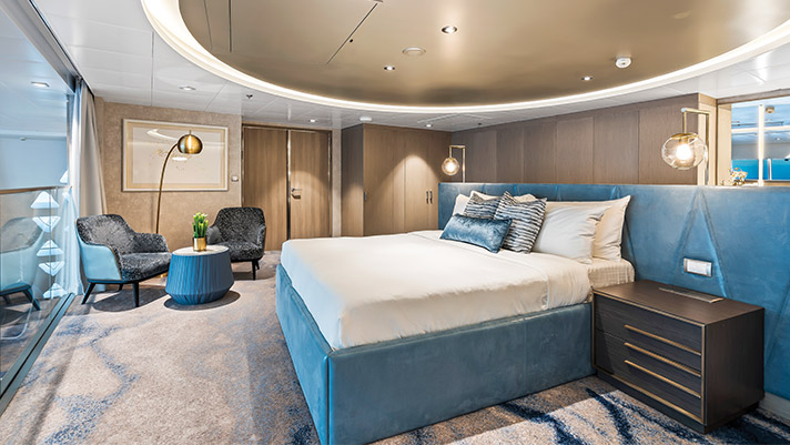 Start your fun-filled day in a gorgeous stateroom with amazing accommodations. 