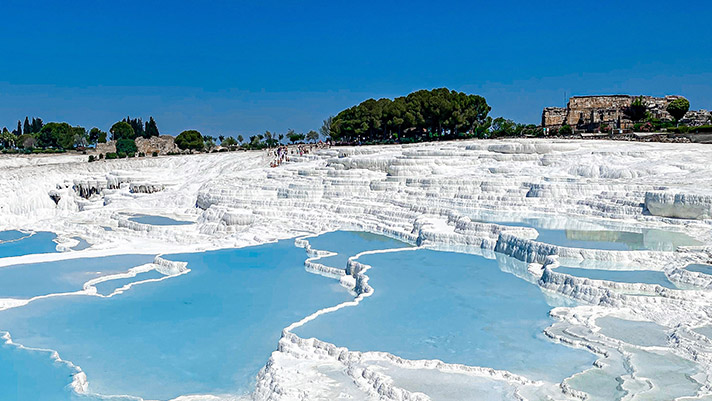 Pamukkale travertines in Turkey