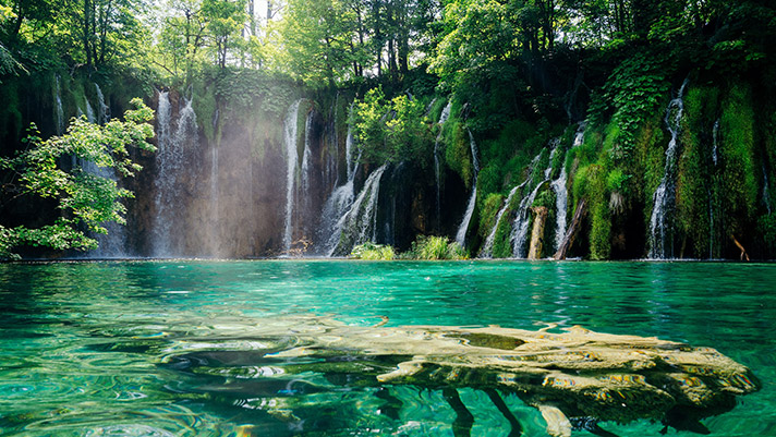 Plitvice Lakes National Park in central Croatia