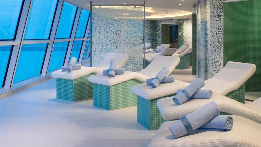 Spa chairs onboard Celebrity Reflection.