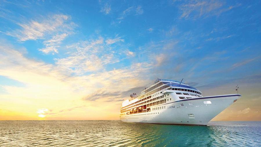 An exterior photo of the Oceania Cruises ship, Sirena.