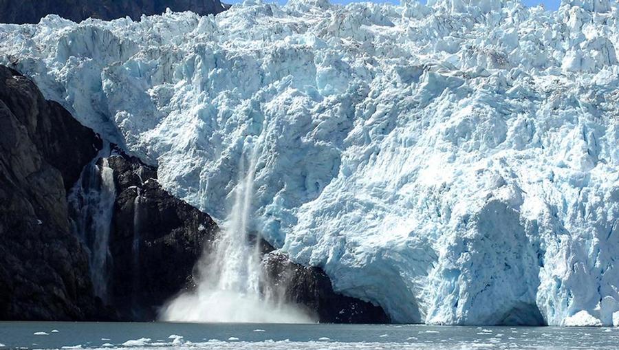 A view of glaciers in Seward, Alaska.