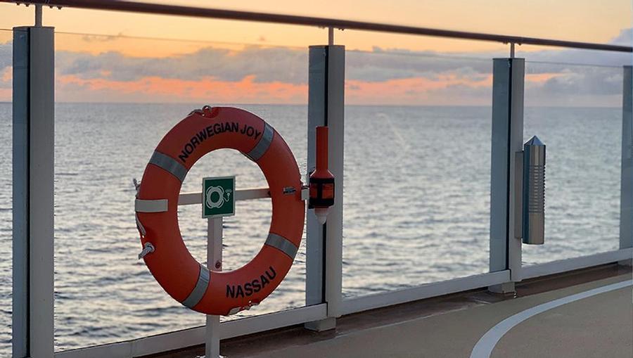 A sunset view from Norwegian Joy. 