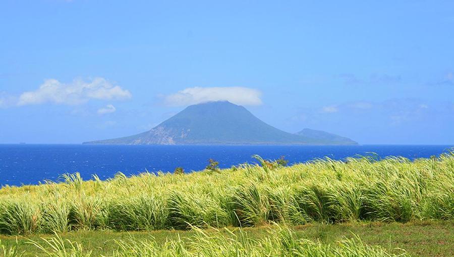 A view of a volcano in St Kitts.