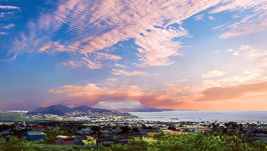 A sunset view and depiction of the beautiful weather in Basseterre, St Kitts.