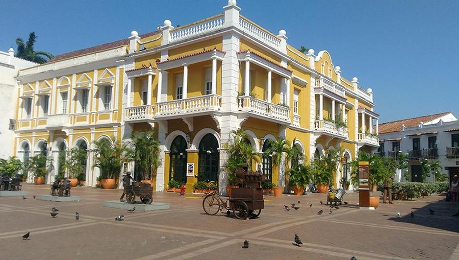 A colonial building in Cartagena, Colombia.