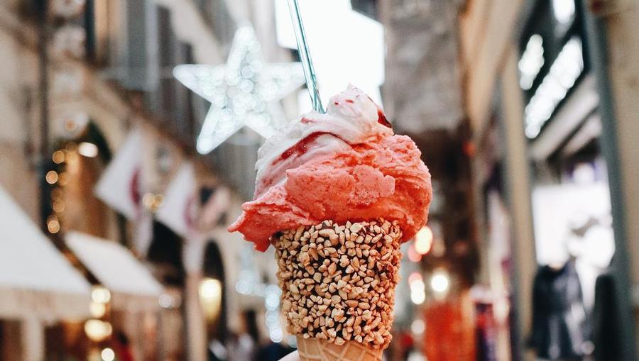 Gelato at Central Market in Florence, Italy