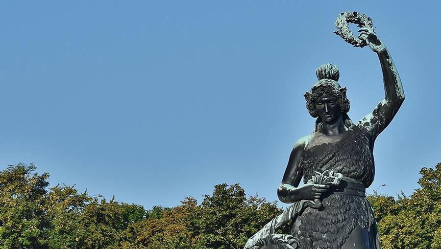 A stunning, bronze version of the American Statue of Liberty in Munich.