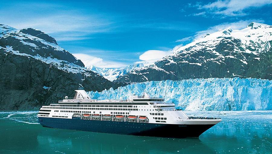 Holland America Maasdam sailing the waters of Alaska.