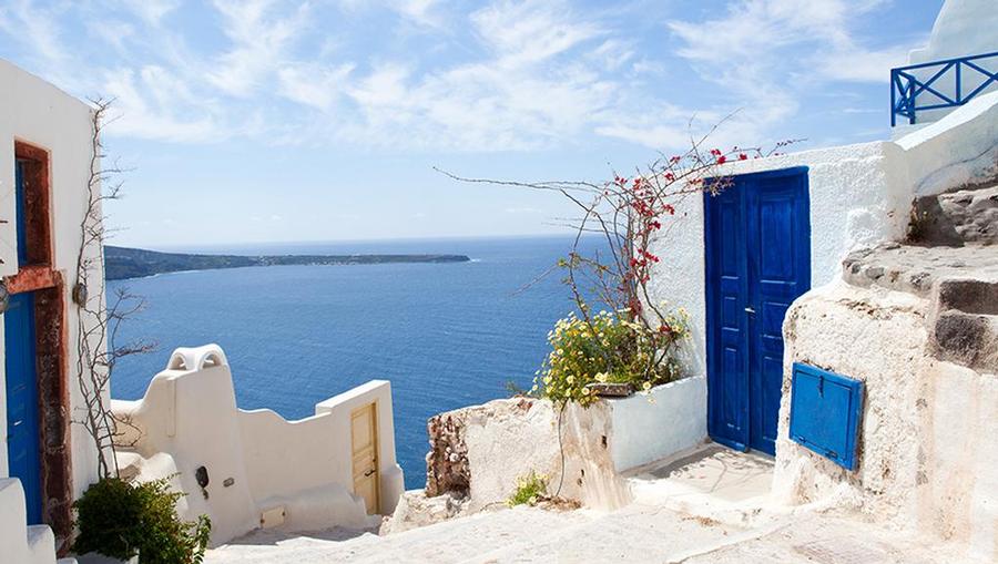 Mykonos, Greece blue doors image