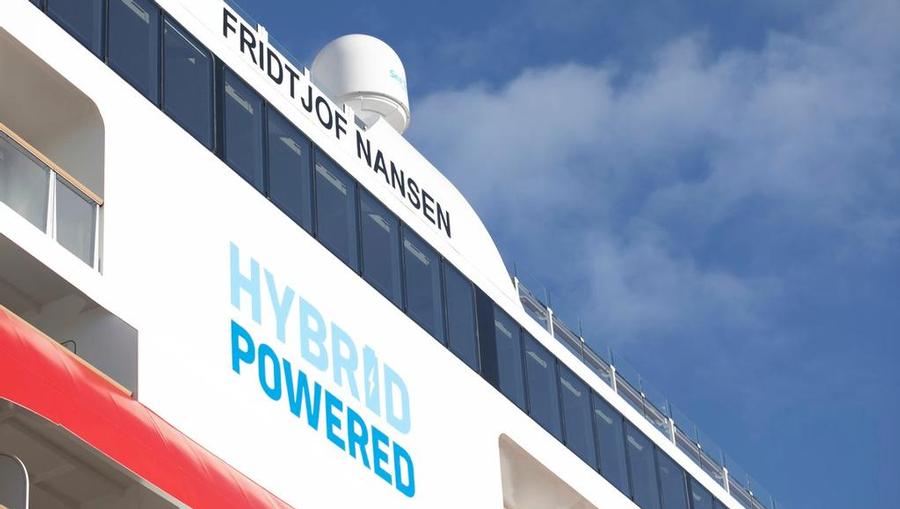 MS Fridtjof Nansen features Hurtigruten's revolutionary battery hybrid powered propulsion system.