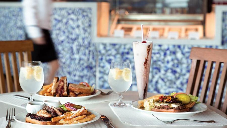 Oceania Cruises Waves Grill Restaurant Milkshake Burger Fries